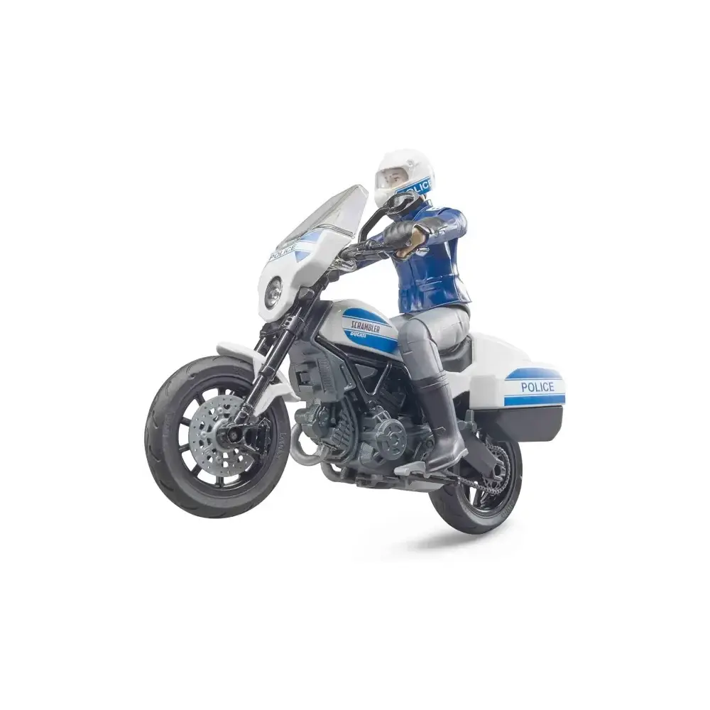 Moto Ducati Polizia con Personaggio Scrambler Bruder