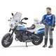 Moto Ducati Polizia con Personaggio Scrambler Bruder