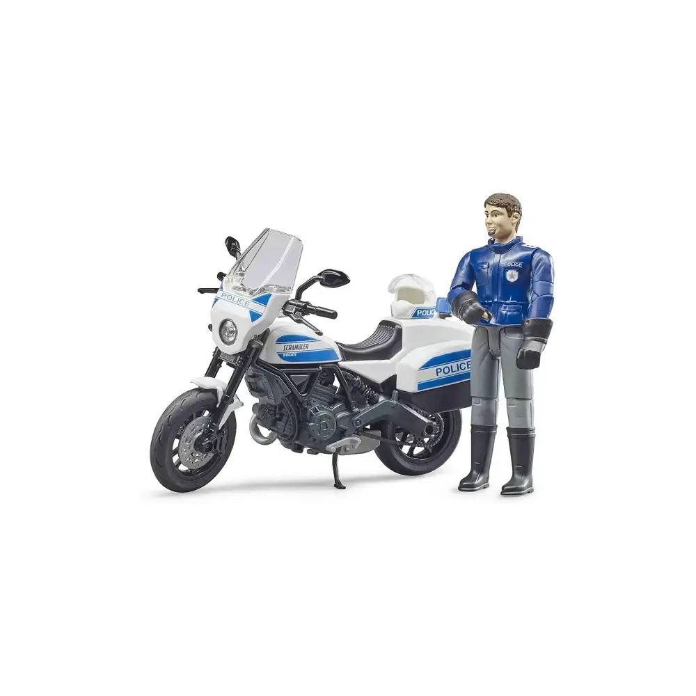 Moto Ducati Polizia con Personaggio Scrambler Bruder