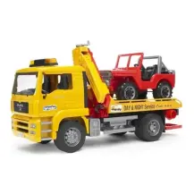 Camion Man con Jeep Scala 1:16 Bruder