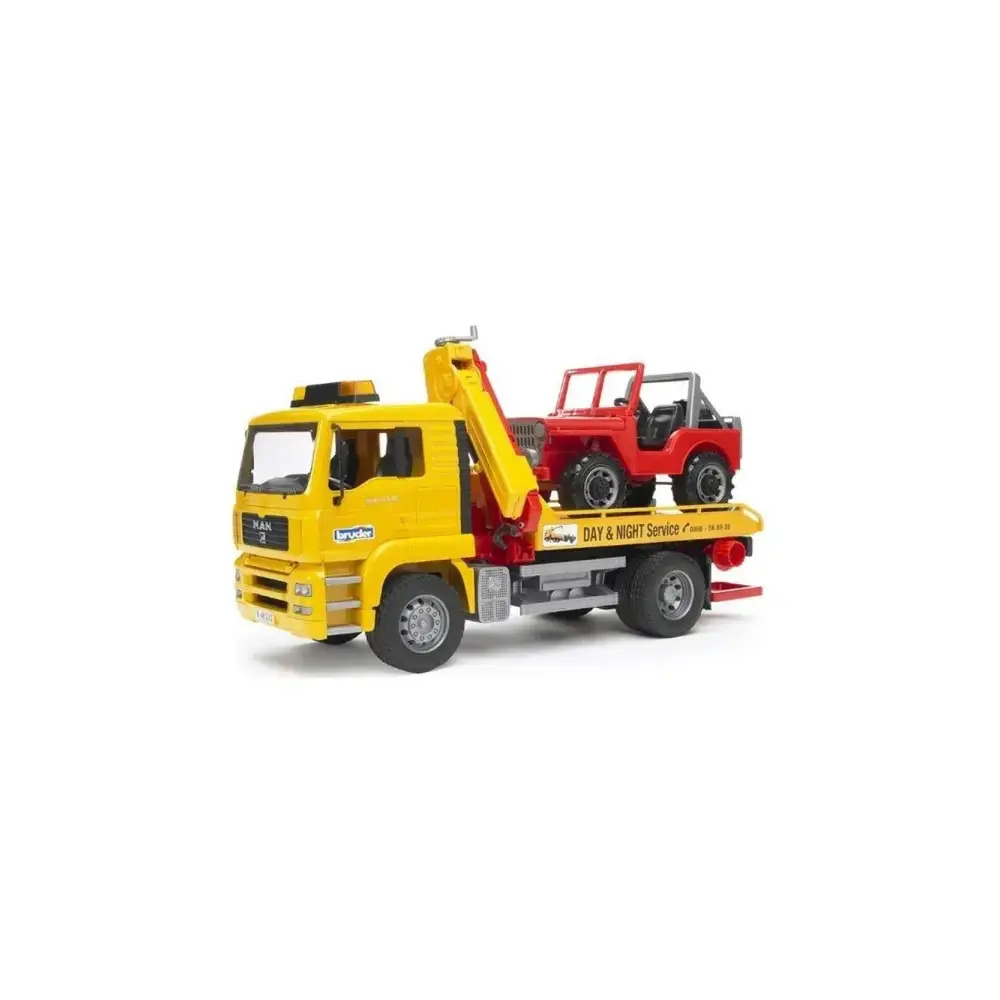 Camion Man con Jeep Scala 1:16 Bruder