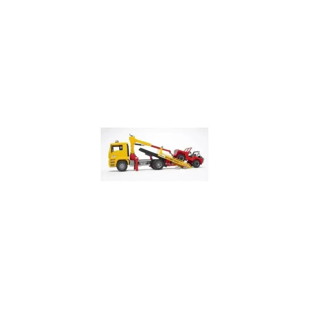 Camion Man con Jeep Scala 1:16 Bruder