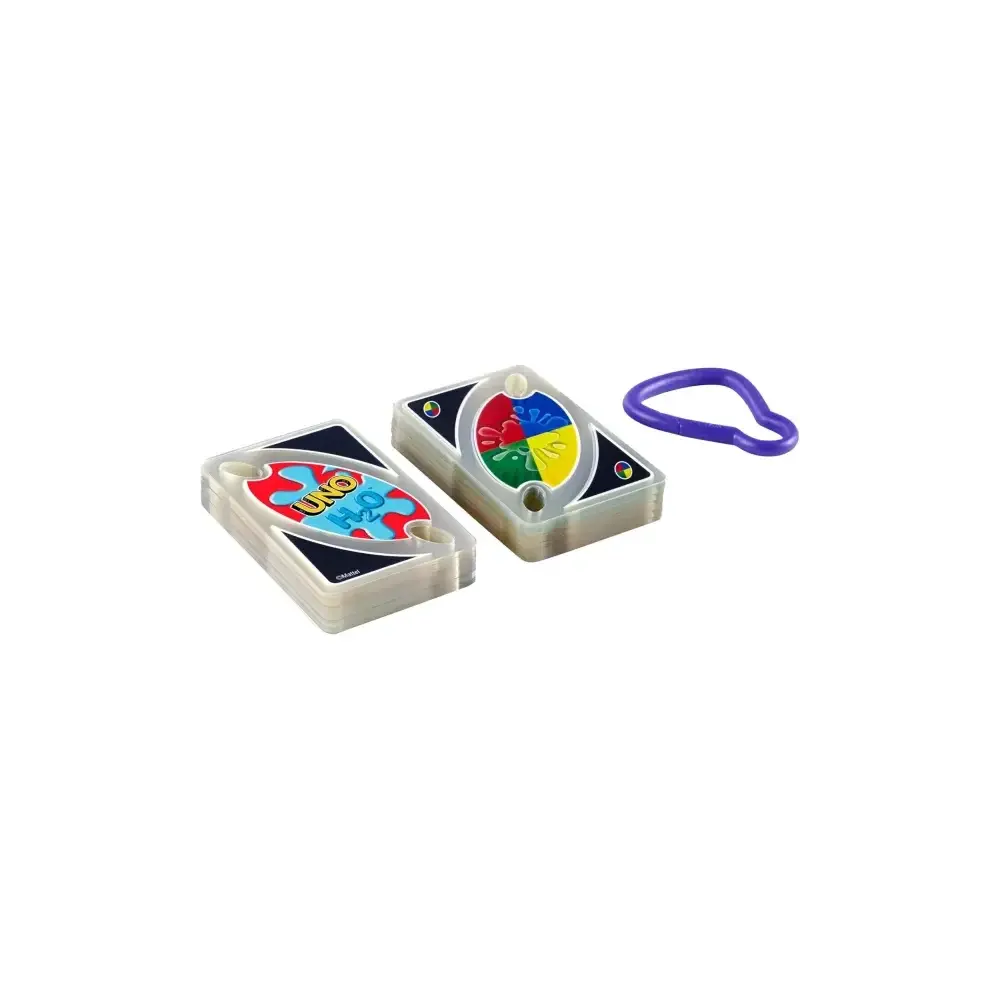 Uno H2o Gioco di Carte Resistente All'Acqua Plastificate Clip Mattel