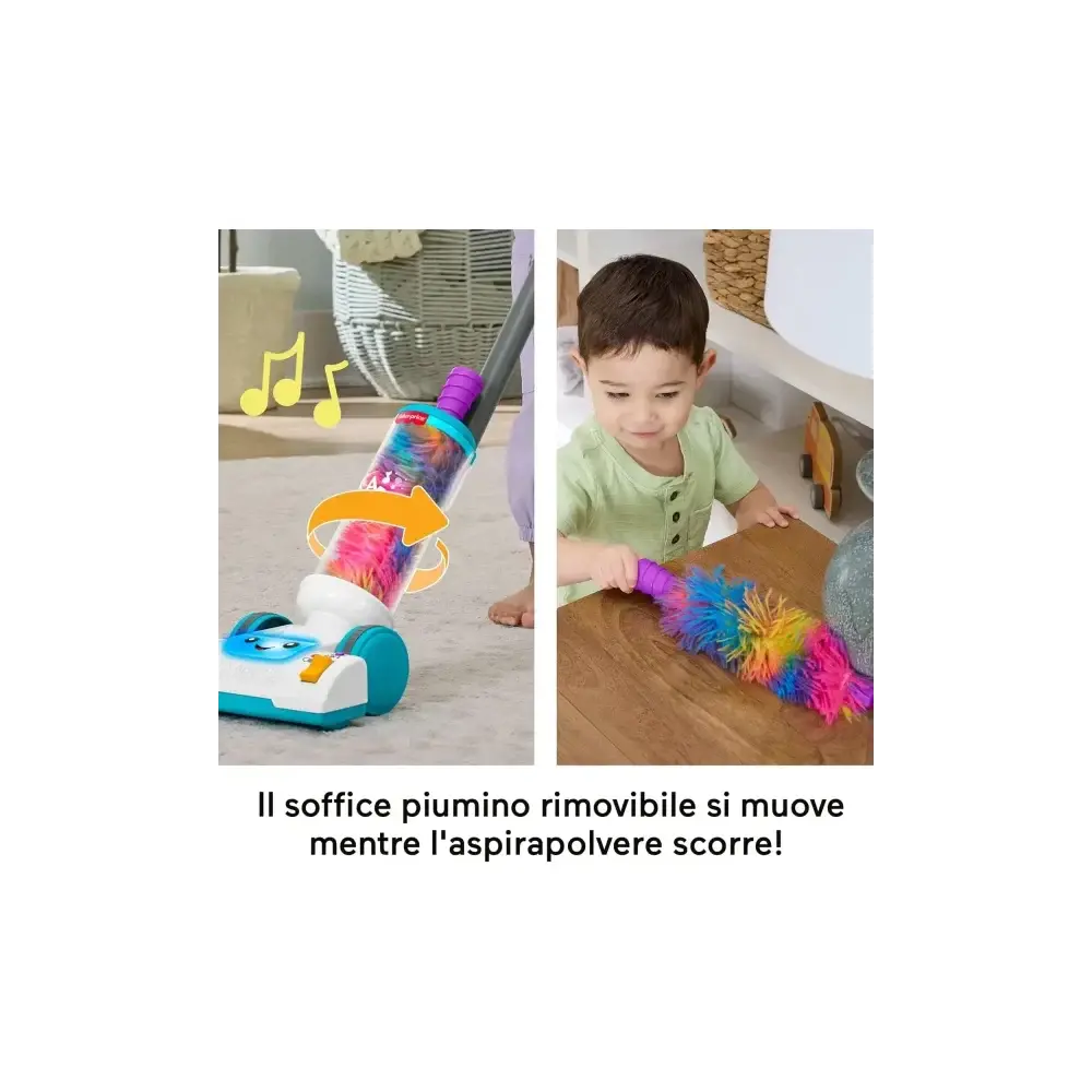 Fisher-Price Aspirapolvere Ridi e Impara Luci Canzoni e Frasi 2 Mattel