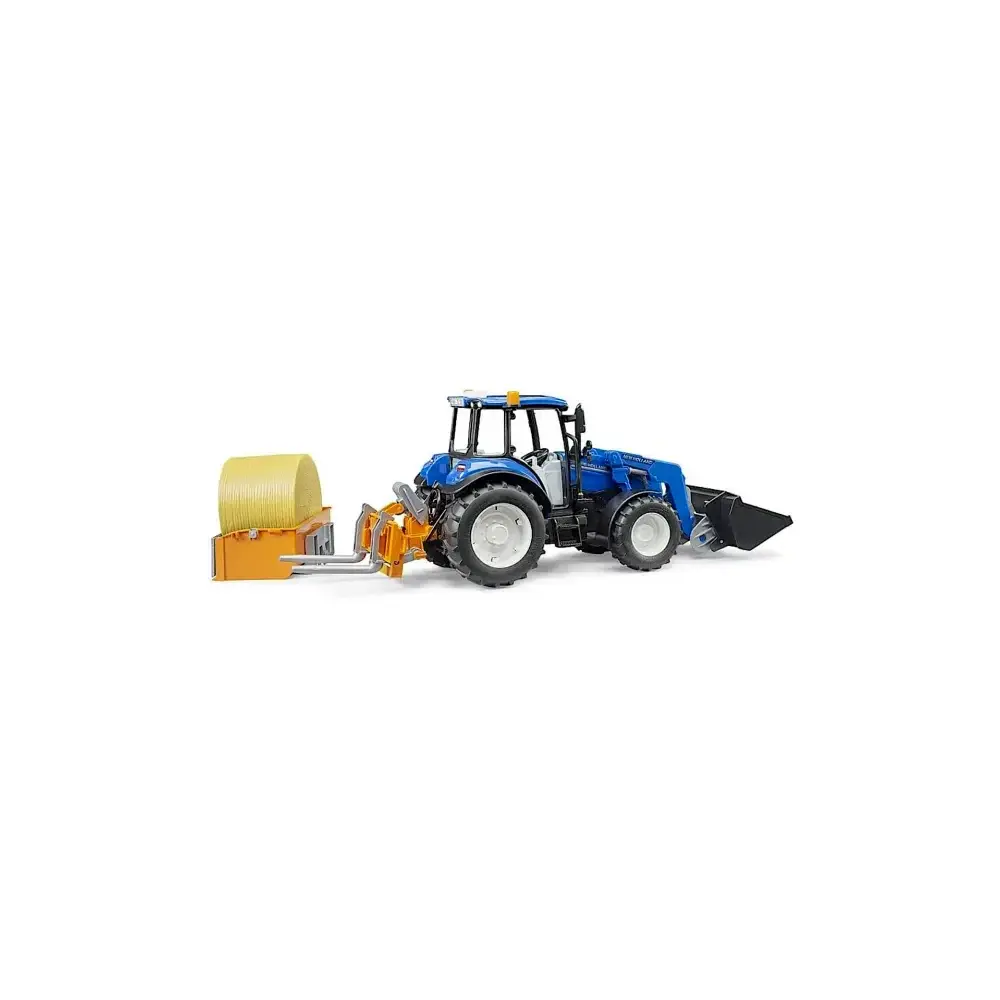 Trattore New Holland T5 con Ruspa e Rimorchio Bruder