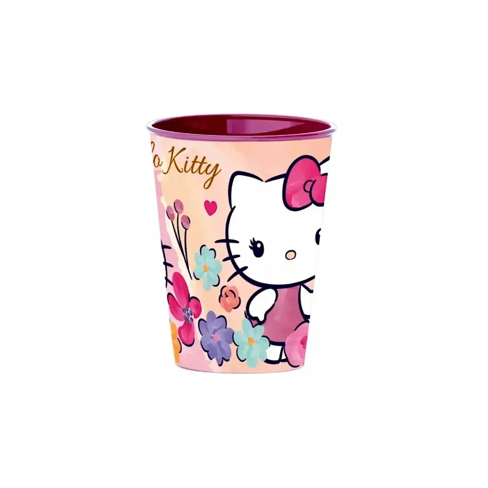 Bicchiere in Plastica 260ml Hello Kitty per Bambni Real Trade