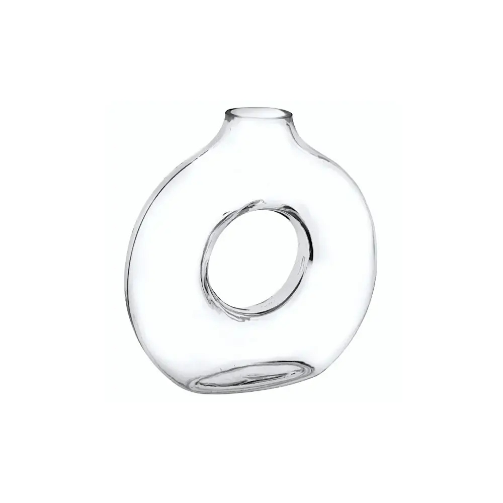 Vaso Trasparente Circle in Vetro H25,5 cm Atmosphera