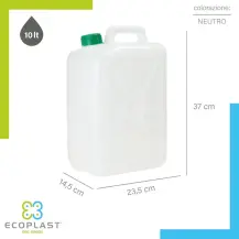 Tanica 10 Litri Plastica Ecoplast Made in Italy