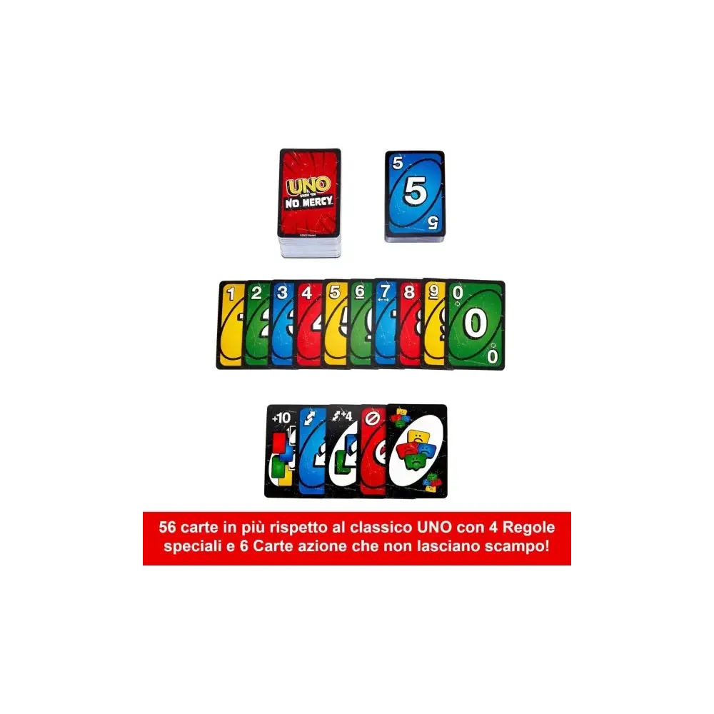 Uno Show 'Em No Mercy Gioco di Carte Edizione Speciale Mattel