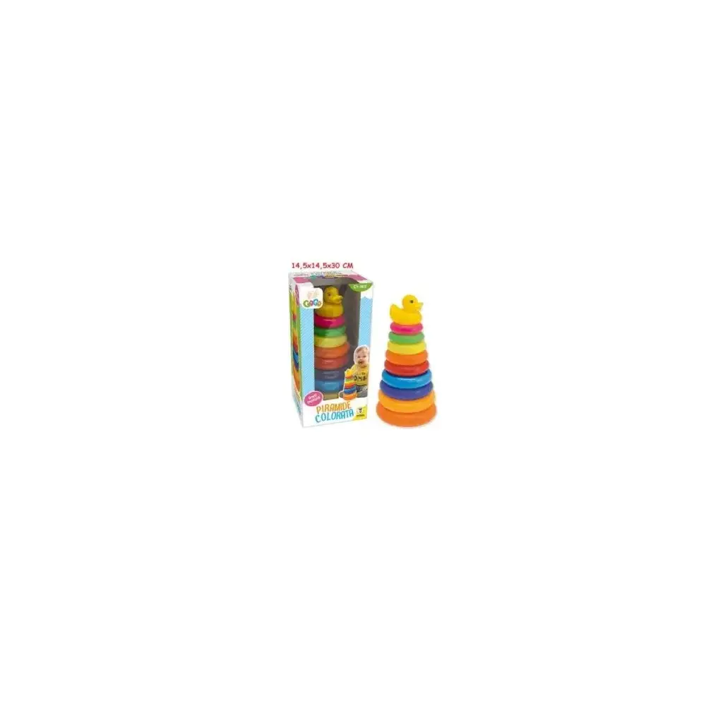 Gogo Piramide Ad Anelli Colorata 14.5x29 cm Teorema