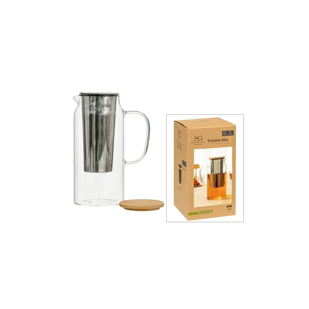 Teiera Mia in Vetro Borosilicato 1,3 L Secret de Gourmet