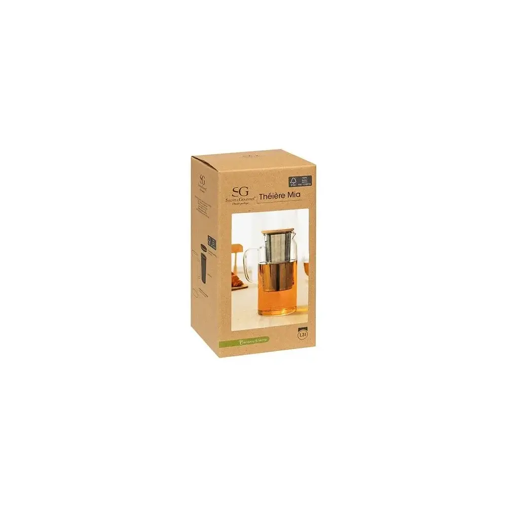 Teiera Mia in Vetro Borosilicato 1,3 L Secret de Gourmet