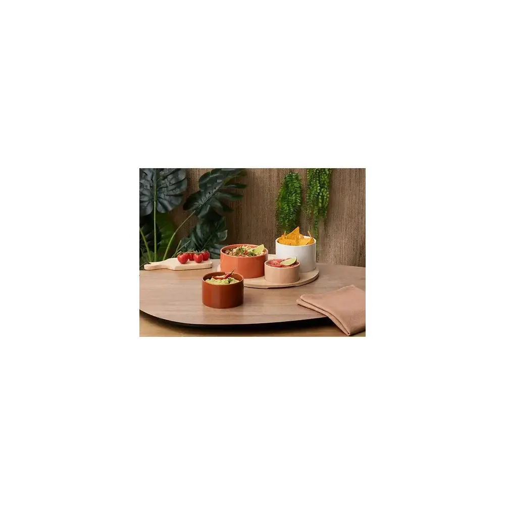 Set Aperitivo Alicante 5 Pezzi in Bambù e Stoneware Secret de Gourmet