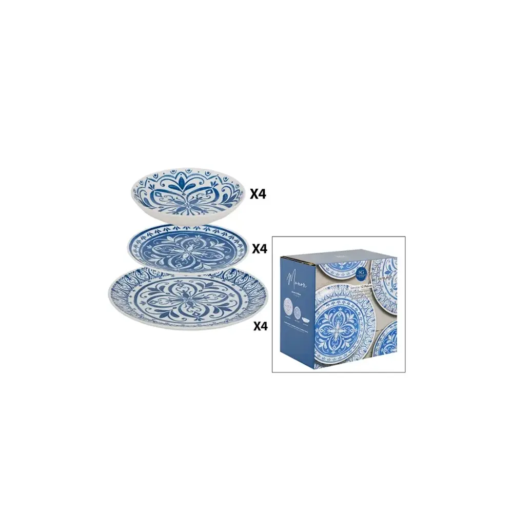 Servizio Tavola 12 Pezzi Manon Blu Secret de Gourmet