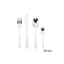 Servizio di Posate 24 Pezzi D'oro in Acciaio Inox Secret de Gourmet