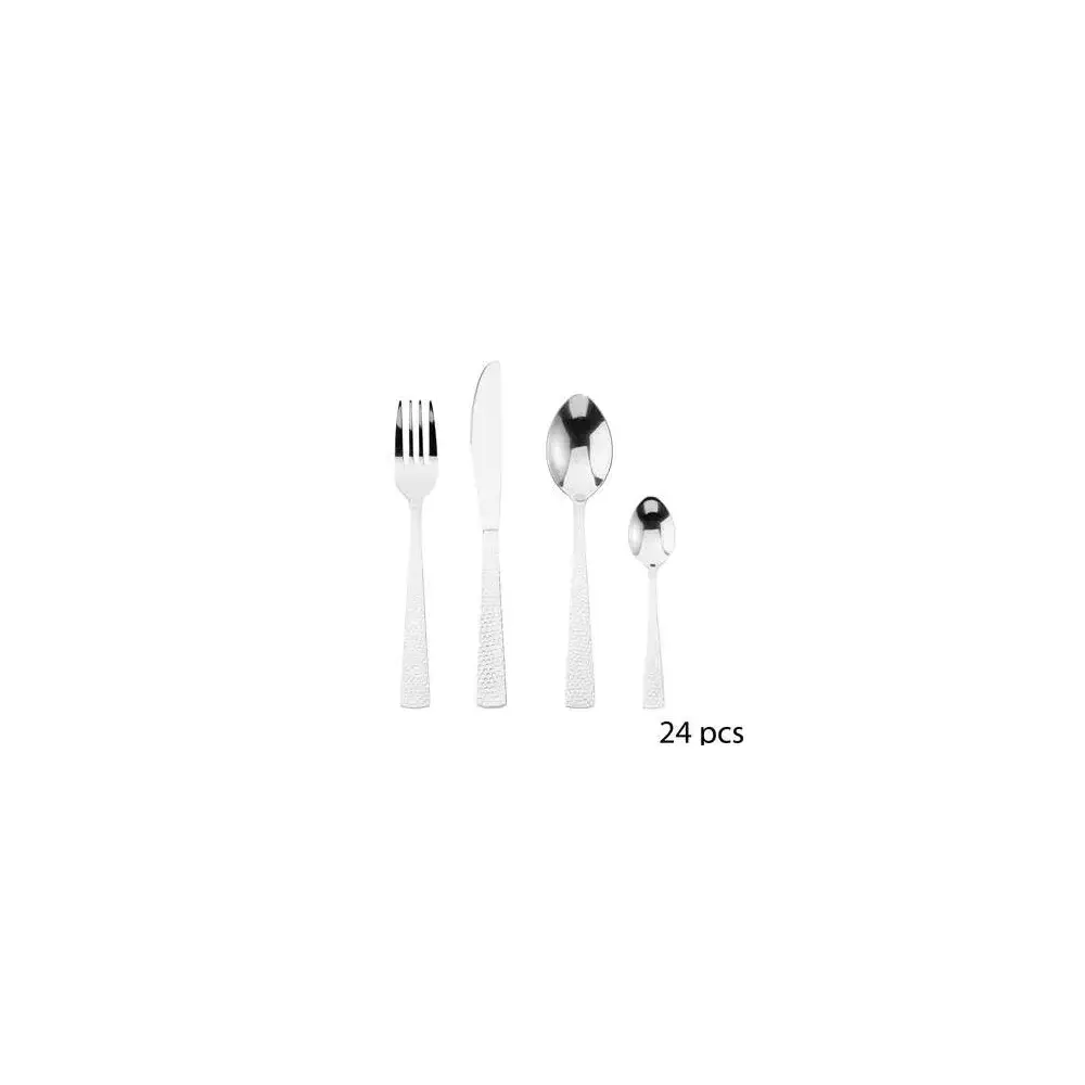 Servizio di Posate 24 Pezzi D'oro in Acciaio Inox Secret de Gourmet