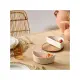 Servizio Aperitivo 3 Pezzi Stoneware Bianco Vassoio Secret de Gourmet