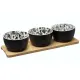 Set Aperitivo 3 Ciotole con Vassoio Bamboo Secret de Gourmet