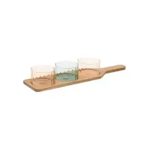 Set Aperitivo Homy 3 Ciotole in Vetro con Vassoio Secret de Gourmet