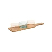Set Aperitivo Homy 3 Ciotole in Vetro con Vassoio Secret de Gourmet