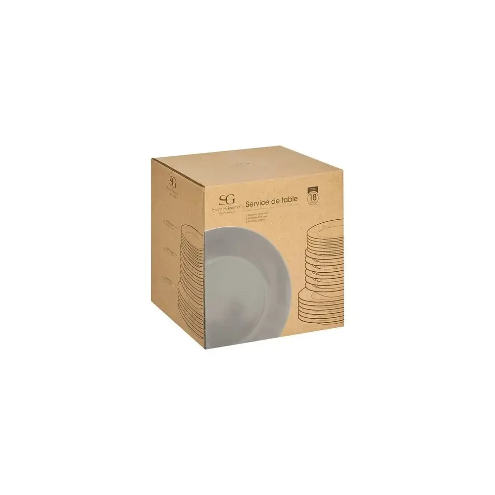 Servizio di Piatti 18 Pezzi Colorama Grigio Secret de Gourmet
