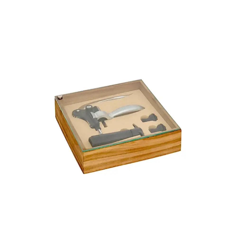Set Sommelier Jules 4 Pezzi con Cavatappi a Leva Secret de Gourmet