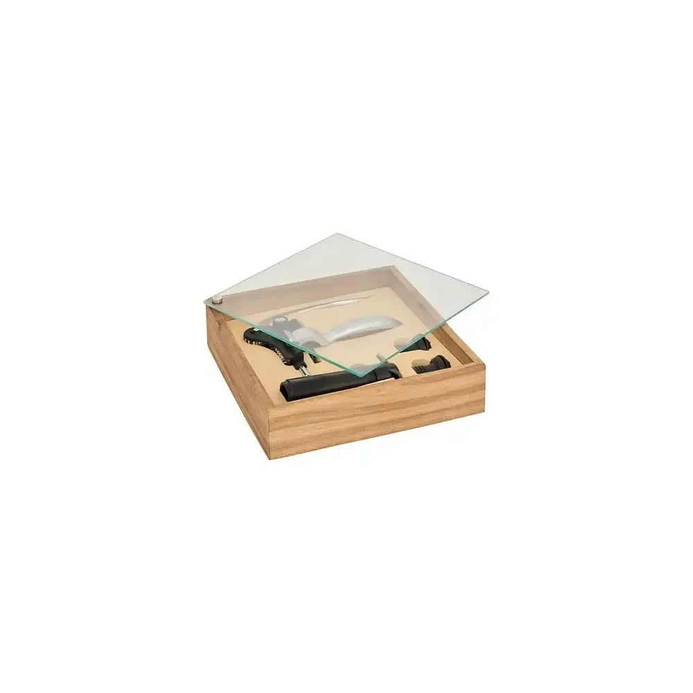 Set Sommelier Jules 4 Pezzi con Cavatappi a Leva Secret de Gourmet