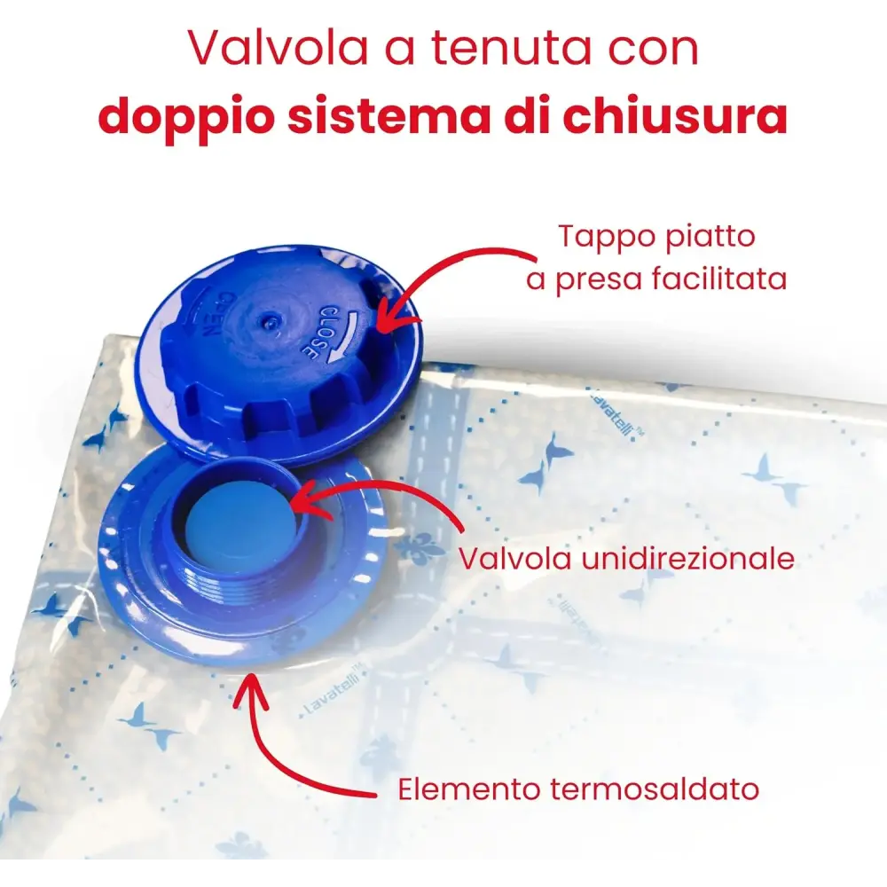 Sacchi sottovuoto 70x120 cm set 2 pezzi salvaspazio piumoni