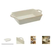 Terre Inconnue Piatto Rettangolare 30x22cm Beige Secret de Gourmet