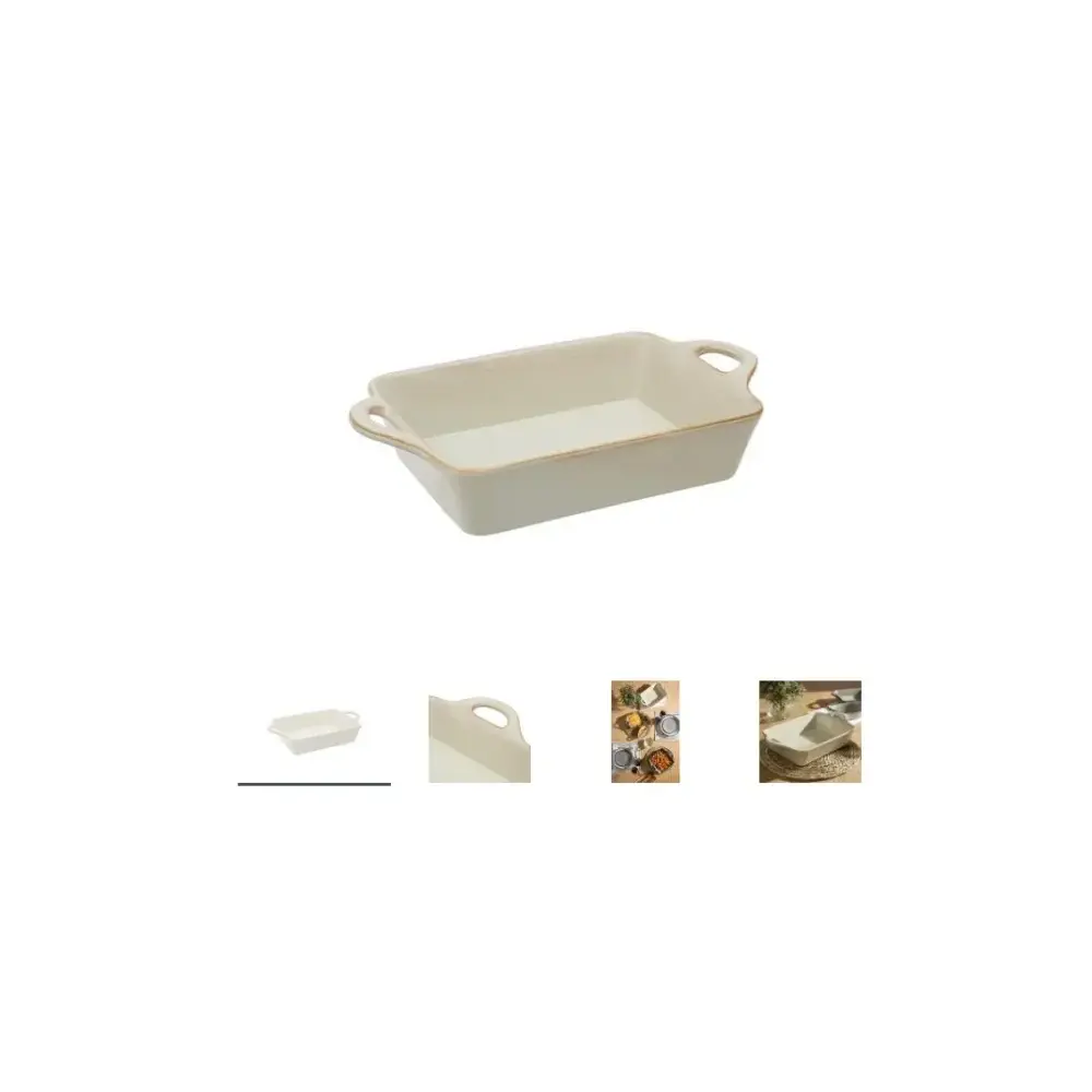 Terre Inconnue Piatto Rettangolare 30x22cm Beige Secret de Gourmet
