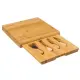 Set Formaggi 4 Coltelli con Vassoio Bamboo Secret de Gourmet