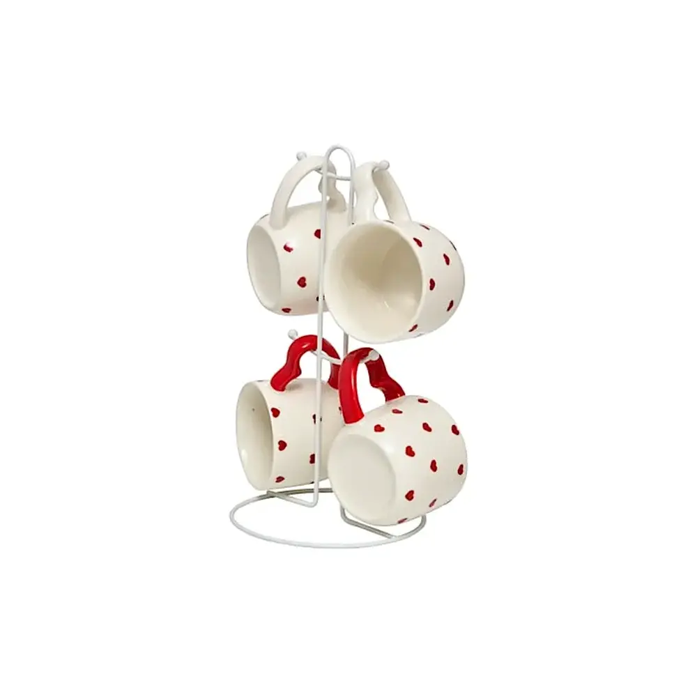 Set 4 Tazze Valentine 22cl con Supporto Secret de Gourmet