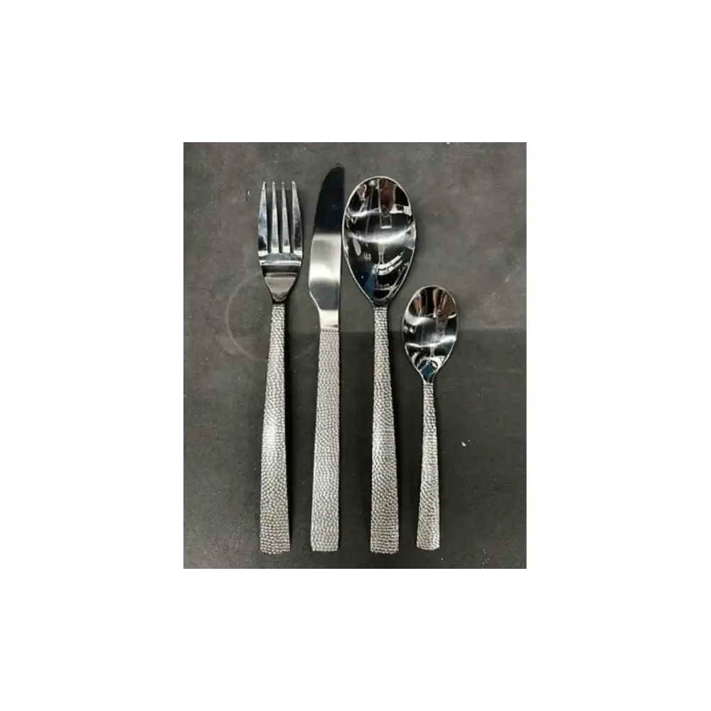 Set Posate 24 Pezzi Acciaio Inox Finitura Argento Secret de Gourmet