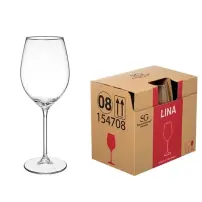 Confezione 6 Calici Vino Lina 41cl Vetro Secret de Gourmet
