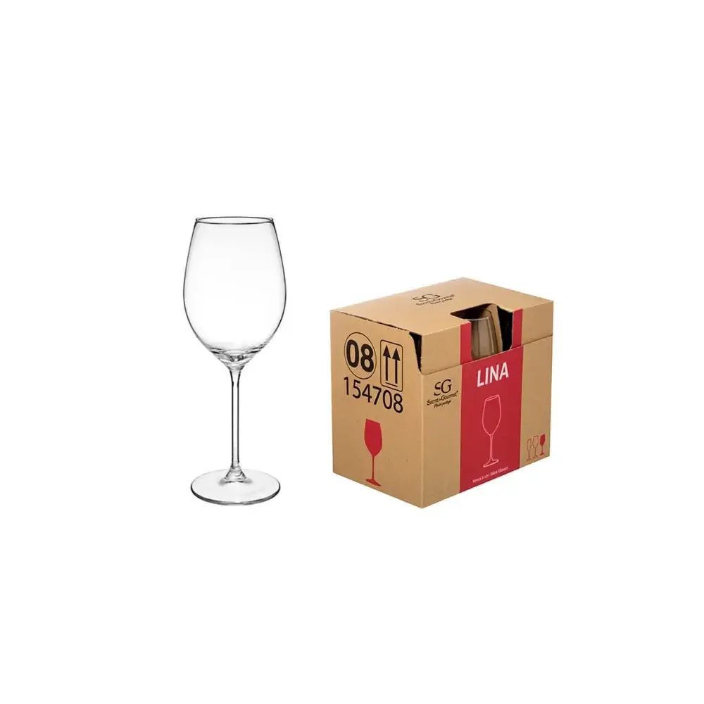 Confezione 6 Calici Vino Lina 41cl Vetro Secret de Gourmet