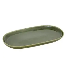 Piatto Ceramica Verde Kaki Terre Inconnue Secret de Gourmet