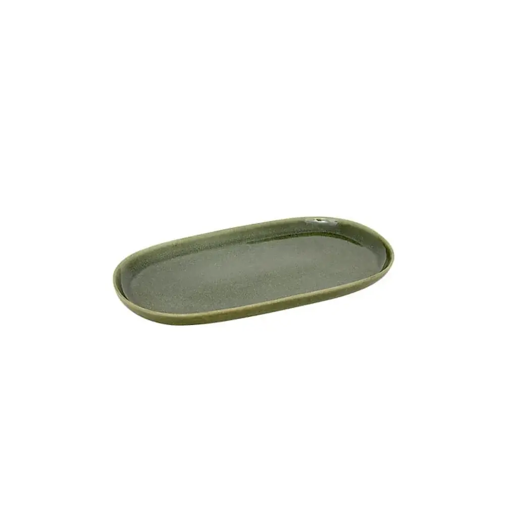 Piatto Ceramica Verde Kaki Terre Inconnue Secret de Gourmet