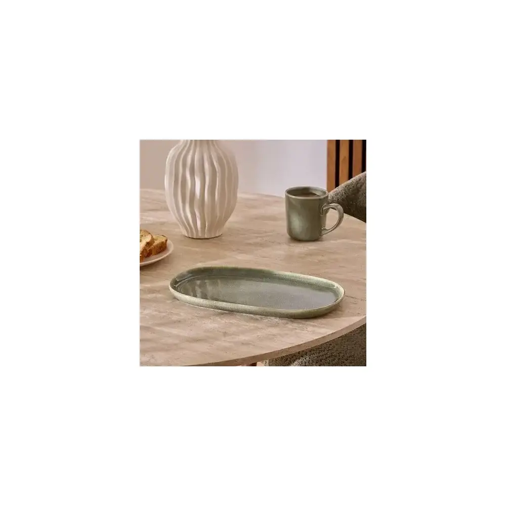 Piatto Ceramica Verde Kaki Terre Inconnue Secret de Gourmet