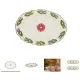 Mona Piatto Ovale 31x21cm Verde/bianco Secret de Gourmet