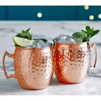 Set 2 Bicchieri Moscow Mule in Acciaio Inox 47 cl Secret de Gourmet