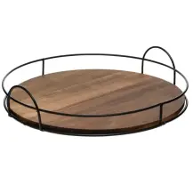Vassoio Rotondo Mina Diametro 34 cm in Bambù Secret de Gourmet