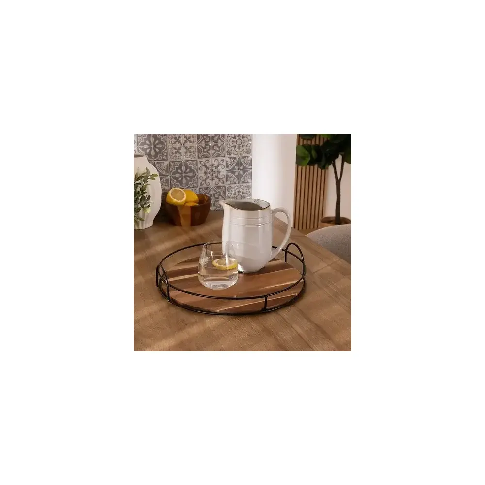 Vassoio Rotondo Mina Diametro 34 cm in Bambù Secret de Gourmet