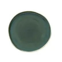 Piatto Piano Wonja Diametro 27 cm Verde Faience Secret de Gourmet