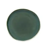 Piatto Piano Wonja Diametro 27 cm Verde Faience Secret de Gourmet