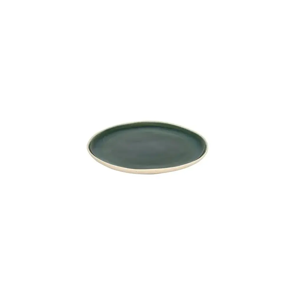 Piatto Piano Wonja Diametro 27 cm Verde Faience Secret de Gourmet