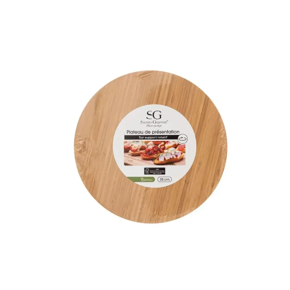 Piatto Girevole Diametro 35 cm in Bambù Secret de Gourmet