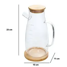 Brocca Cozy 1 L Vetro con Dettagli in Bamboo Modello Secret de Gourmet