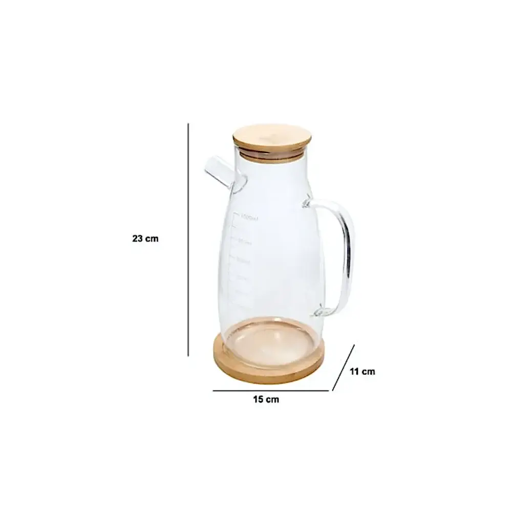 Brocca Cozy 1 L Vetro con Dettagli in Bamboo Modello Secret de Gourmet