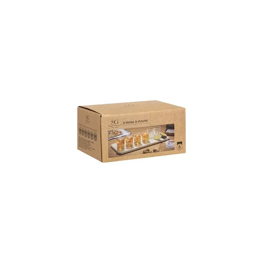Set di 6 Bicchieri da Shot Autunno 6 cl in Vetro Secret de Gourmet