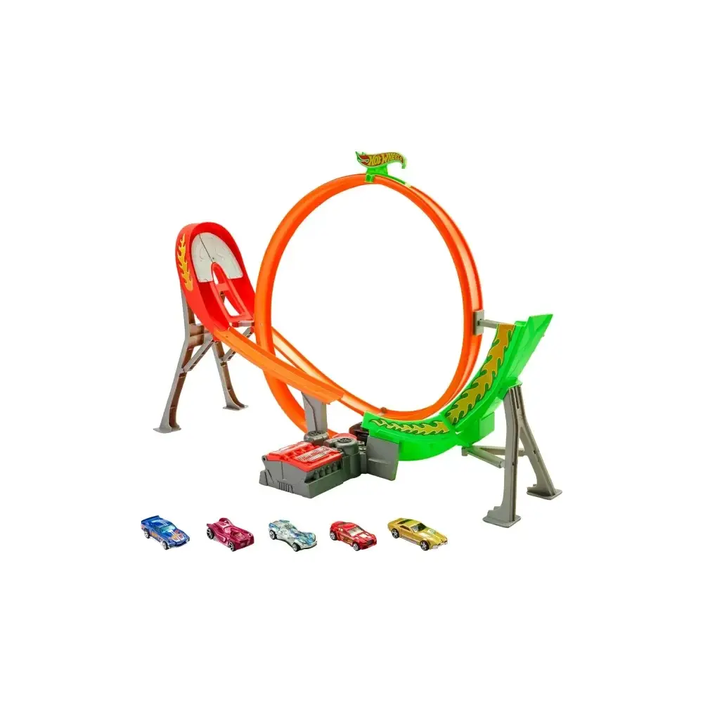 Hot Wheels Power Shift Raceway Pista Motorizzata con Booster Mattel
